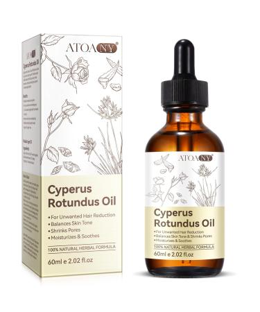 Huile de Cyperus Rotundus 60 ml huile naturelle de Cyperus Rotundus pour l' pilation Inhibe la Pousse des Poils R duit la Pousse des Poils Ind sirables sur le Corps Hydrate et Apaise la Peau 60 ml (Lot de 1)