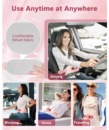 Portable Cordless Vibrating Menstrual Heating Pad for Cramps | Small USB Heat Pad Waist Belt | Period Pain Relief Simulator | Gifts for Women | Pink - Buy Online on GoSupps.com