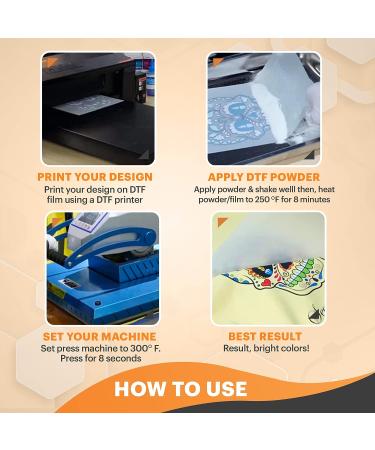 NGOODIEZ DTF Powder Digital Transfer - White Adhesive for DTF Printer & Film - 17.6 oz / 500 g - Buy Online on GoSupps.com