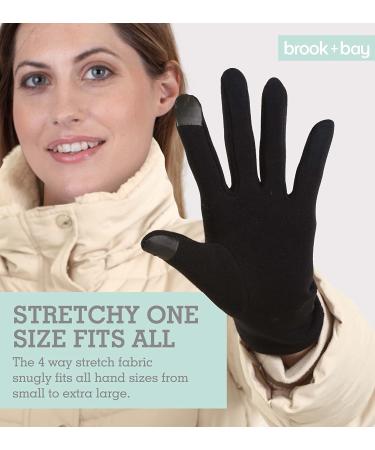 Womens Winter Touch Screen Gloves - Warm & Lightweight Touchscreen Glove Liners for Texting  Driving & Social Media Browsing - Ladies Cold Weather Black Thermal Hand Gloves for The Tech Savvy & Chic - Buy Online on GoSupps.com