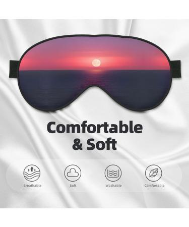 Bright Moon at Sea Double-Sided Eye Mask - Soft Light Blocking Hippie Print for Enhanced Sleep Quality | International Shipping Available - Buy Online on GoSupps.com
