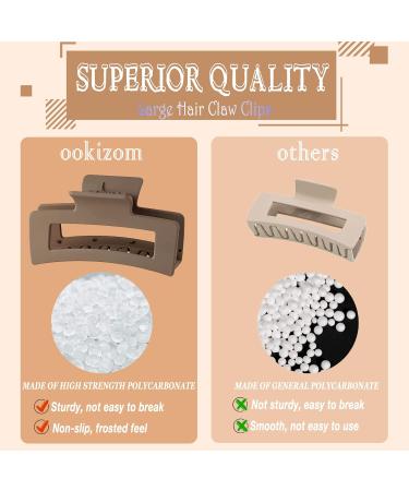 4 Pack Large Claw Hair Clips for Thick Hair - Matte Finish - Strong Hold Jaw Clips for Women - Buy Online on GoSupps.com