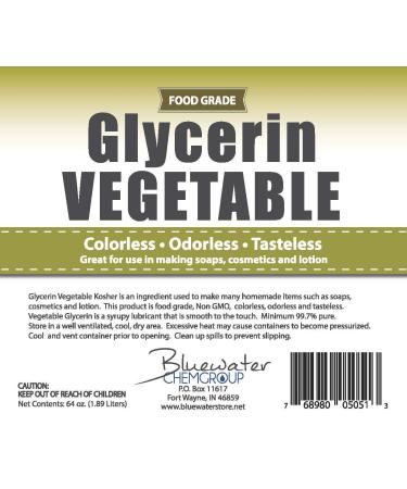 Vegetable Glycerin 64oz - All Natural USP Grade | Premium Quality Liquid | Emollient | Skin & Hair Benefits | DIY Beauty - Buy Online on GoSupps.com