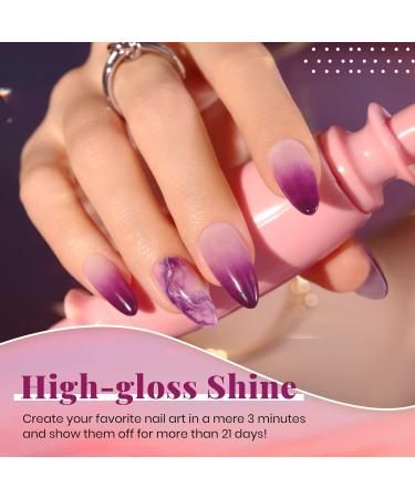 Beetles 20 Pcs Sunset Soiree Gel Nail Polish Set | Fall Winter Gel Polish Kit | Glitter Black Orange-Red Purple Dark Blue Shades | Halloween Nail Art | Top Coat & Base Gel | Gifts for Women - Buy Online on GoSupps.com