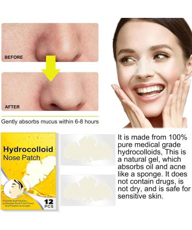 12PCS Hydrocolloid Nose Patch for Pore Cleansing and Blackhead Removal | Pimple Zit Oil Control Strips - Buy Online on GoSupps.com