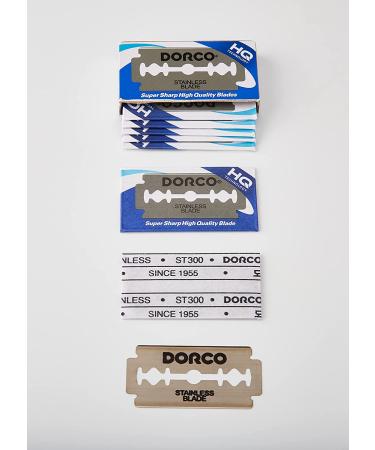 Dorco ST300 Platinum Extra Double Edge Razor Blades - 100 Ct | Pack of 100 | High-Quality Shaving Blades - Buy Online on GoSupps.com