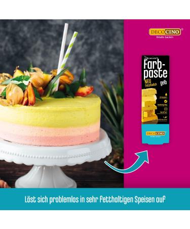 Decocino Fat-Soluble Yellow Color Paste - 15g | Oil-Based Food Coloring for Chocolate Buttercream Fondant & Cake Dough - International Shipping Available - Buy Online on GoSupps.com