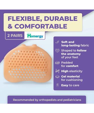 Metatarsal Foot Pads for Pain Relief - Soft Gel Sleeves (2 Pairs) - Breathable & Reusable Cushions for Forefoot - Shoe Supports for Women and Men - Buy Online on GoSupps.com