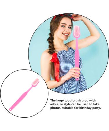 Giant Toothbrush Prop - Oversized Pink Toothbrush for Costumes Parties & Photos | ibasenice - Buy Online on GoSupps.com