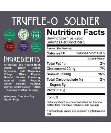 Righteous Felon Truffle-O-Soldier Beef Jerky - All-Natural, Locally Sourced, High-Protein Snack - 2oz (Pack of 3) - Buy Online on GoSupps.com