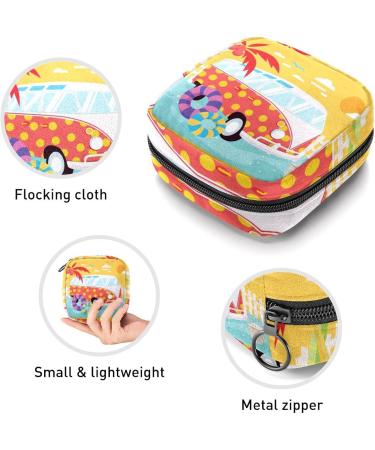 Buy Women's Bonds Storage Pockets - Stillpad Keeper Coconut Tree Yellow Pattern Portable Period Kit | Stylish Feminine Product Bag for Girls - Buy Online on GoSupps.com