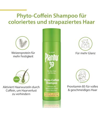 Dr AS Plantur 39 Phytocaffeine hair shampoo for women 3 x 250 ml especially for colored and damaged hair caffeine against hair loss in women strengthens hair growth - Buy Online on GoSupps.com