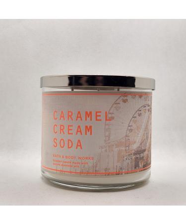 Bath & Body Works White Barn 3-Wick Candle w/Essential Oils - 14.5 oz - 2022 Early Summer Scents! (Caramel Cream Soda)