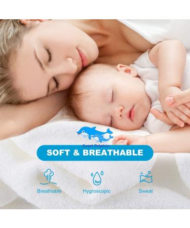 SWEET DOLPHIN Bamboo Baby Bath Towel - Ultra Absorbent Hooded Towels for Babies - Pack of 3 Soft Flowered Towels 30x30 Inch - Baby Registry Gifts - Buy Online on GoSupps.com