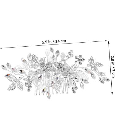PLAFOPE Rhinestone Tuck Comb Bridesmaid Hair Comb Flower Side Comb Rhinestone Pearl Combs Rhinestone Leaf Hairpin Flower Girl Hair Accessory Leaf Bridal Headpieces Side Combs Rhinestones - Buy Online on GoSupps.com