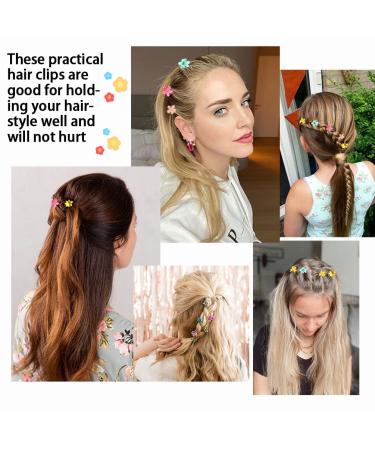 50 Pcs Mini Flower Hair Claw Clips for Girls in Colorful Box - Non-Slip Plastic Small Jaw Clips for Baby, Toddler, Kids - Buy Online on GoSupps.com
