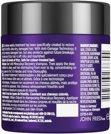John Frieda Frizz Ease Miraculous Recovery Deep Conditioner 150 mL - For All Levels of Frizz - Buy Online on GoSupps.com