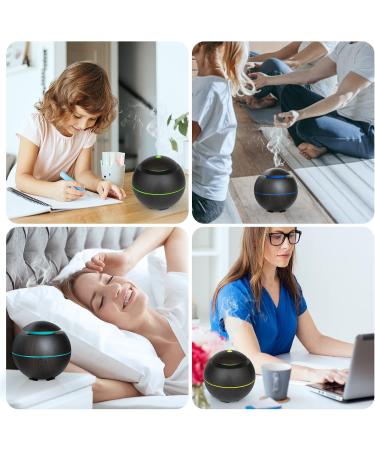 Simpeak Aroma Diffuser - USB Essential Oil Diffuser & LED Humidifier in Elegant Dark Wood Grain - Perfect for Room Fragrance - Buy Online on GoSupps.com