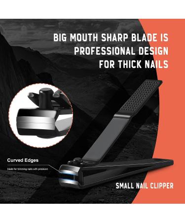 BEZOX Stainless Steel Nail Clippers Set - Fingernail and Toenail Clippers for Men and Women (Black) - Buy Online on GoSupps.com