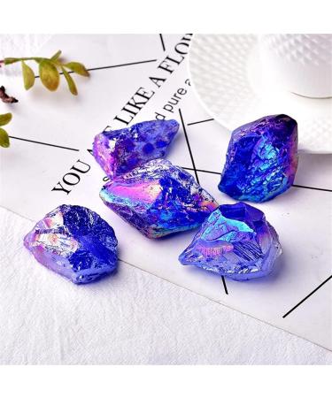 Natural Crystal Raw Stone Electroplate Quartz Specimens Rough Collectibles Raw Gemstone Fish Tank Decoration Gift Home Goods (Color : Blue Size : 1PC) 1PC Blue - Buy Online on GoSupps.com