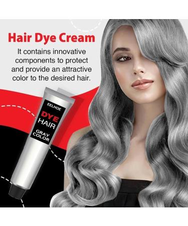 Silver hair dye natural silver gray hair dye cream cream with hair color silver hair dye silver gray hair dye cream for all hair types - Buy Online on GoSupps.com