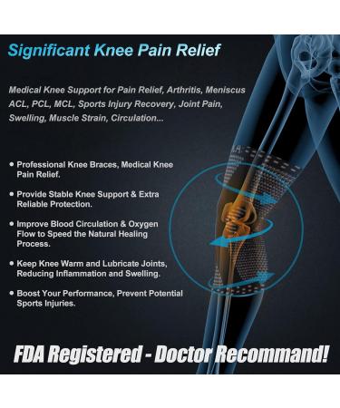 NEENCA Professional Knee Brace Knee Compression Sleeve Support for Men Women with Patella Gel Pads & Side Stabilizers Medical Grade Knee Pads for Running Meniscus Tear ACL Arthritis Joint Pain Relief XL Copper - Buy Online on GoSupps.com