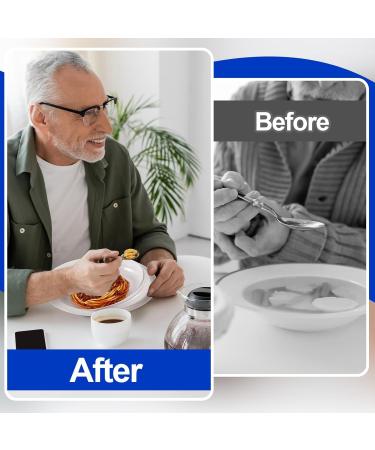 Spill Proof Plate Spill Proof Plate Set with Suction Base Adaptive Self Feeding Dinnerware for Elderly Disabled Handicapped Adults from Parkinsons(2 Pcs) - Buy Online on GoSupps.com