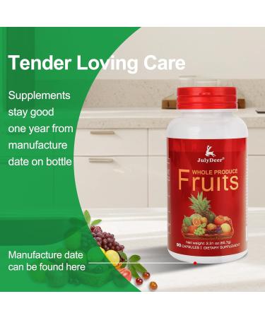 Fruit and Veggies Supplement Ingredients Natural 2 Bottles 180 Total Vegetarian Capsules | Balance of Natural 16+18 Whole Fruits & Veggies Blend | Fresh Superfood Formula with Vitamins and Minerals Veggie Fruit - Buy Online on GoSupps.com