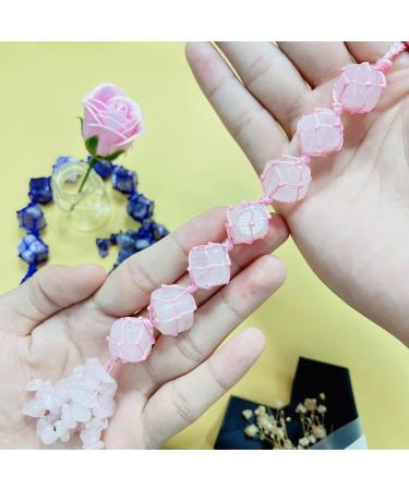 Rose Quartz Crystal Hanging Healing Gemstone Decor - Reiki Gifts - Buy Online on GoSupps.com
