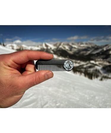 Death Grip Stainless Steel Beard & Mustache Comb - Black Keychain Pocket Comb for Men - Buy Online on GoSupps.com