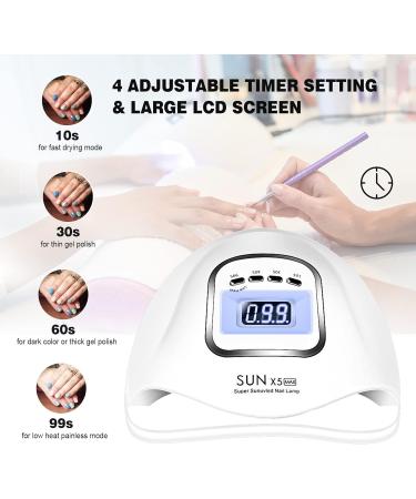Buy LAVAED UV Nail Lamp - Professional Gel Nail Light with 4 Timer Settings & Auto Sensor - Fast Curing for Perfect Gel Nails | International Shipping - Buy Online on GoSupps.com
