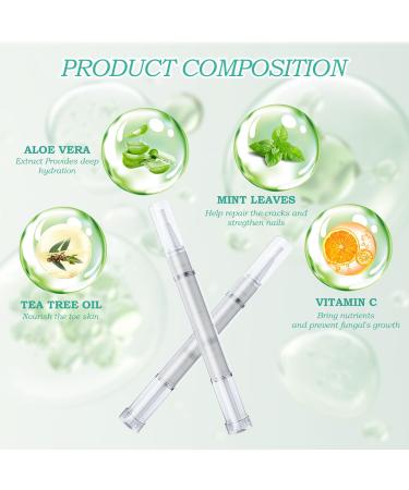 4-Piece Nail Care Pen Set - Repair & Nourish Fingernails & Toenails with Tea Tree Oil Vitamin E & Aloe Vera | Best Nail Treatment for Healthy Nails - Buy Online on GoSupps.com