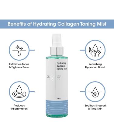 Proto-col - Hydrating Collagen Toning Face Mist with Witch Hazel + Fruit Enzymes Removes Impurities Soothes + Refreshes Skin (200ml) - Buy Online on GoSupps.com