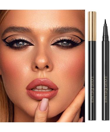 Eye Liner Waterproof Smudge Proof | Eyeliner Pencil with Precise Tip High-Pigmented Long-Lasting Quick-Drying Eyeliner Liquid Liner Eye Makeup Cosmetic for Women Girls - Buy Online on GoSupps.com