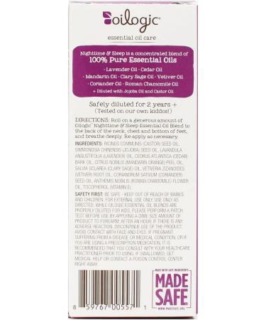 Oilogic Kids Nighttime Sleep Essential Oil Roll-On - Natural Relaxation for Bedtime - 9ml - Buy Online on GoSupps.com