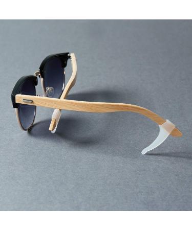 KWMobile Anti-Slip Glasses Hinge Set - 4x Silicone Ear Hooks for Sports - Black Matt & Transparent - Buy Online on GoSupps.com