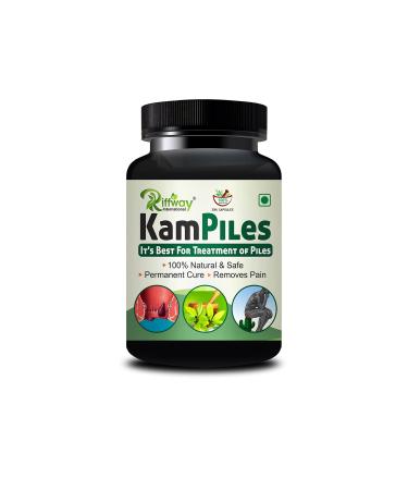 Riffway Kampiles Capsules- Piles Treatment Soothes Burning Itching and Discomfort Shrinks Piles-Fast Acting Piles Remover-(30Capsule-Pack of 1)