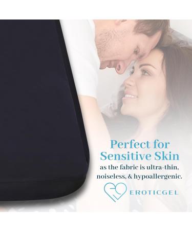 Buy Eroticgel Double Black Waterproof Massage Sheet - Hypoallergenic Oil & Silicone Safe 137x203 cm + 35 cm - International Shipping - Buy Online on GoSupps.com