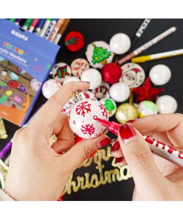 Funto Acrylic Paint Pens 24 Colors Set Medium Tip Non-Toxic - Quick Drying for Rock, Fabric, Wood, Canvas, Metal, Ceramic, Glass - Ideal for Scrapbooking & DIY Crafts - Buy Online on GoSupps.com