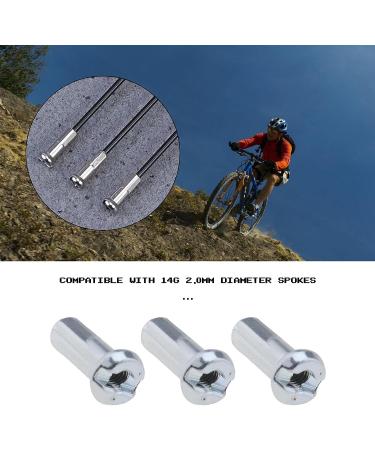 Micro Traders 100Pcs 14G Bicycle Spoke Nipples | 2mm Dia | Silver Steel | 12mm Long | Cycling Replacement Accessories - Buy Online on GoSupps.com
