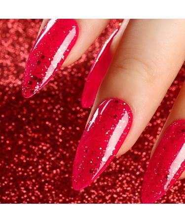 Bluesky Glitter No Wipe Top Coat GTC04 Red 10ml - UV LED Gel Nail Polish - Buy Online on GoSupps.com