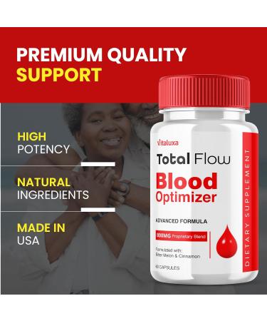 Total Flow Blood Balance TotalFlow Blood Support Capsules Supplement Advanced Formula All Natural Optimizer Maximum Strength Daily Health Wellness TotalFlo Premium Blend Pills (60 Capsules) - Buy Online on GoSupps.com