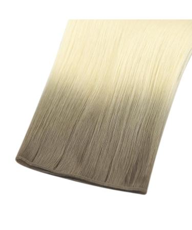 Youngsee Genius Real Hair Ombre Extensions - 60cm Light Brown to Platinum Blonde 25g #R8T60 - Virgin Brawl Quality - Buy Online on GoSupps.com