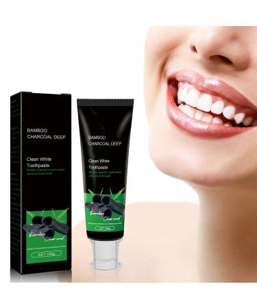 Ukisisi Yanjiayi Bamboo Charcoal Deep Toothpaste, Charcoal Deep Whitening Toothpaste, Activated Charcoal Toothpaste, Whitening Toothpaste, Removes Tooth Stains And Freshens Breath-100g