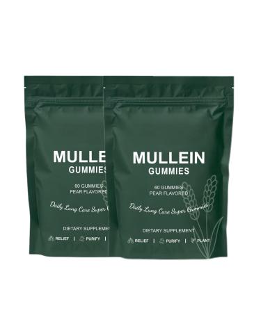 2 pieces Mullein Gummies better lungs lung cleansing for smokers 2000 mg Mullein Leaf