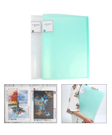 2 Packs A3 Diamond Painting Storage Book Large 30x40 Diamond Art Storage Presentation Book with 30 Pags Diamond Painting Art Portfolio Folder Clear Pockets Artwork Storage Photo Album Refill Pag 2PCS