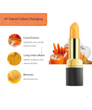 Long Lasting Lipstick Magic Lipstick Change Color with Temperature Highly Pigmented & Waterproof No Transfer Lipstick Moisturizing Dry Chapped and Damaged Lips-#1 - Buy Online on GoSupps.com