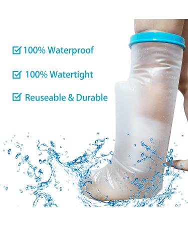 Tideshake Waterproof Leg Cast Cover - Adult Short Leg Protector for Shower - Reusable Cast Bag for Foot - Buy Online on GoSupps.com
