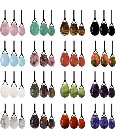 16 Species Yoni Jade Eggs - Natural Crystal Pelvic Floor Training & Massage for Women - Buy Online on GoSupps.com