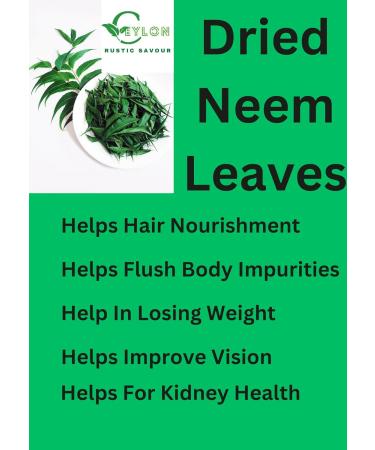 Ceylon Rustic Savour Dried Neem Leaves 1OZ Naturally Grown air dried neem leaves (28g) - Buy Online on GoSupps.com